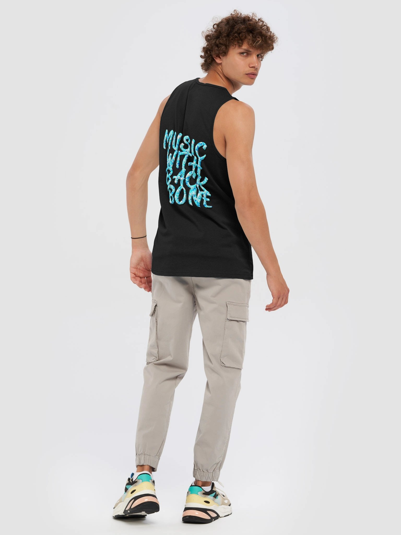 5 YRS OF SPYNAL X CUSSDEM EMBROIDERED BLACK TANK product image (6)