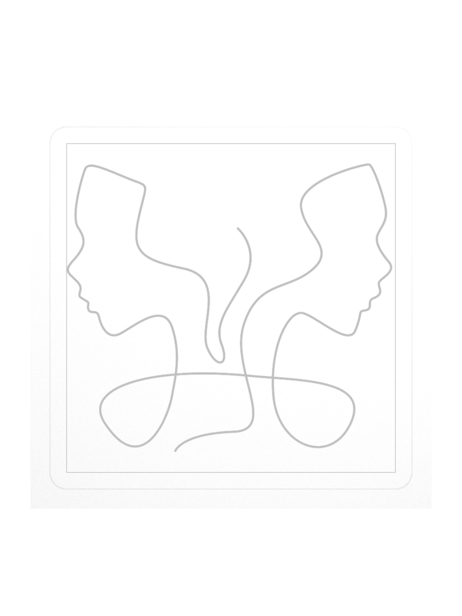 Gemini Zodiac Sticker — Two as One Design product image (1)