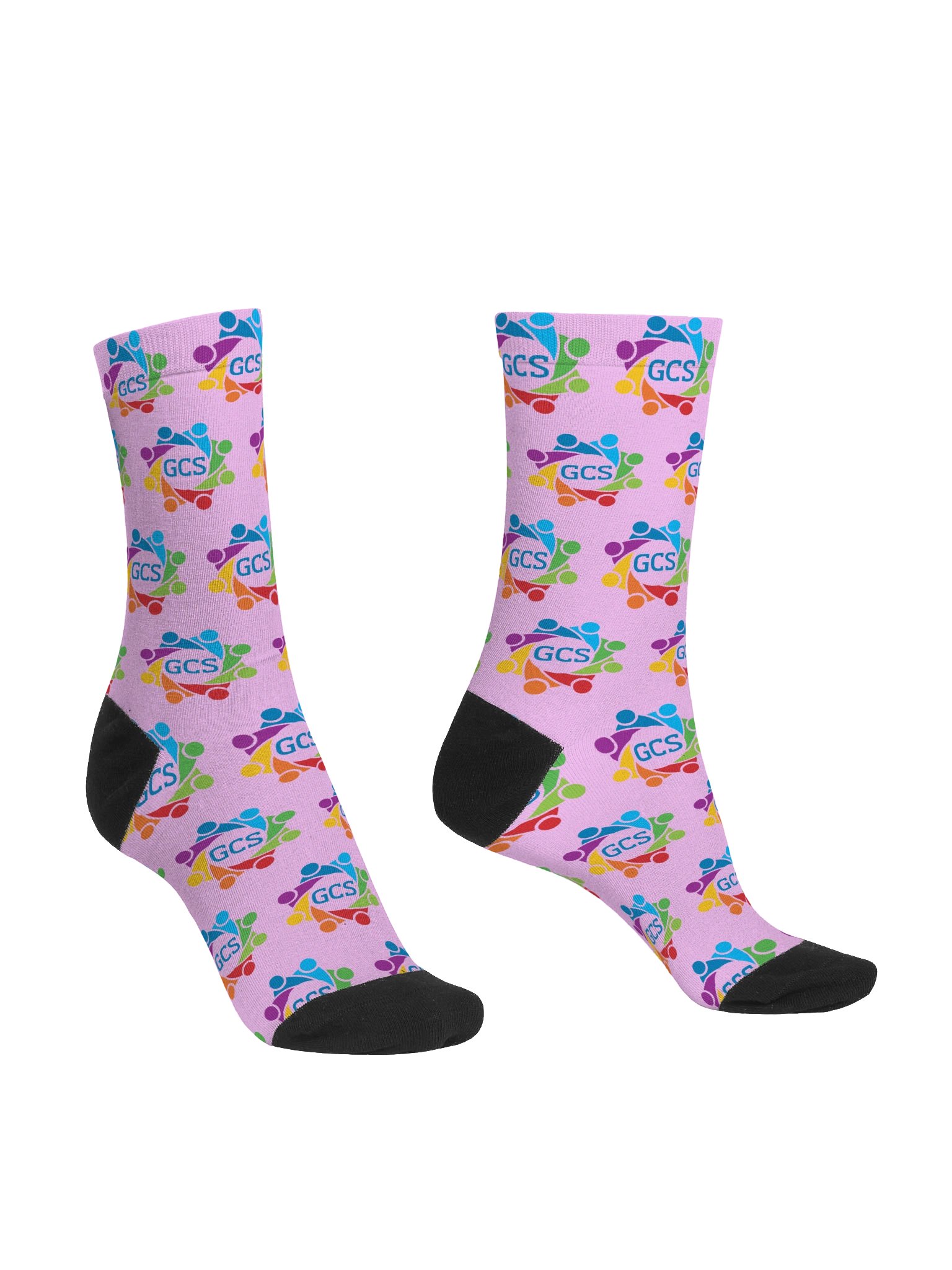 GCS Logo Pattern Crew Socks - Pink product image (3)