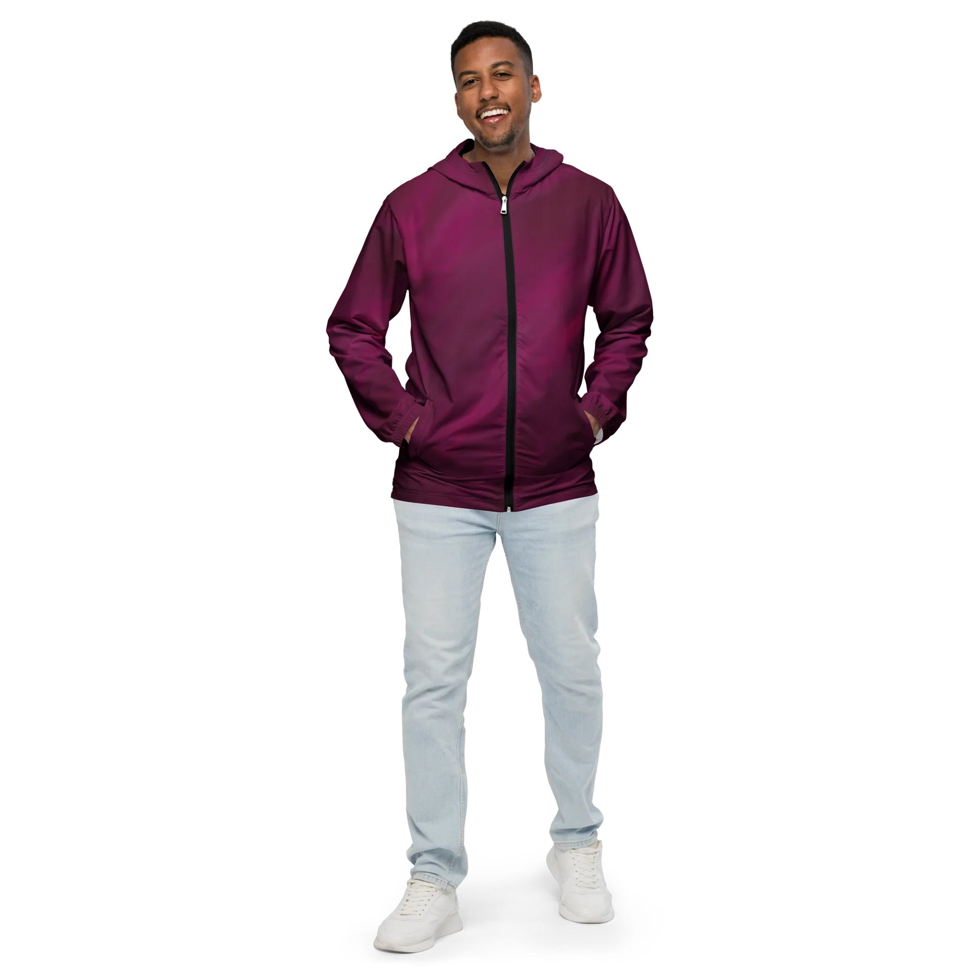 Burgundy Gradient All-Over Windbreaker product image (1)
