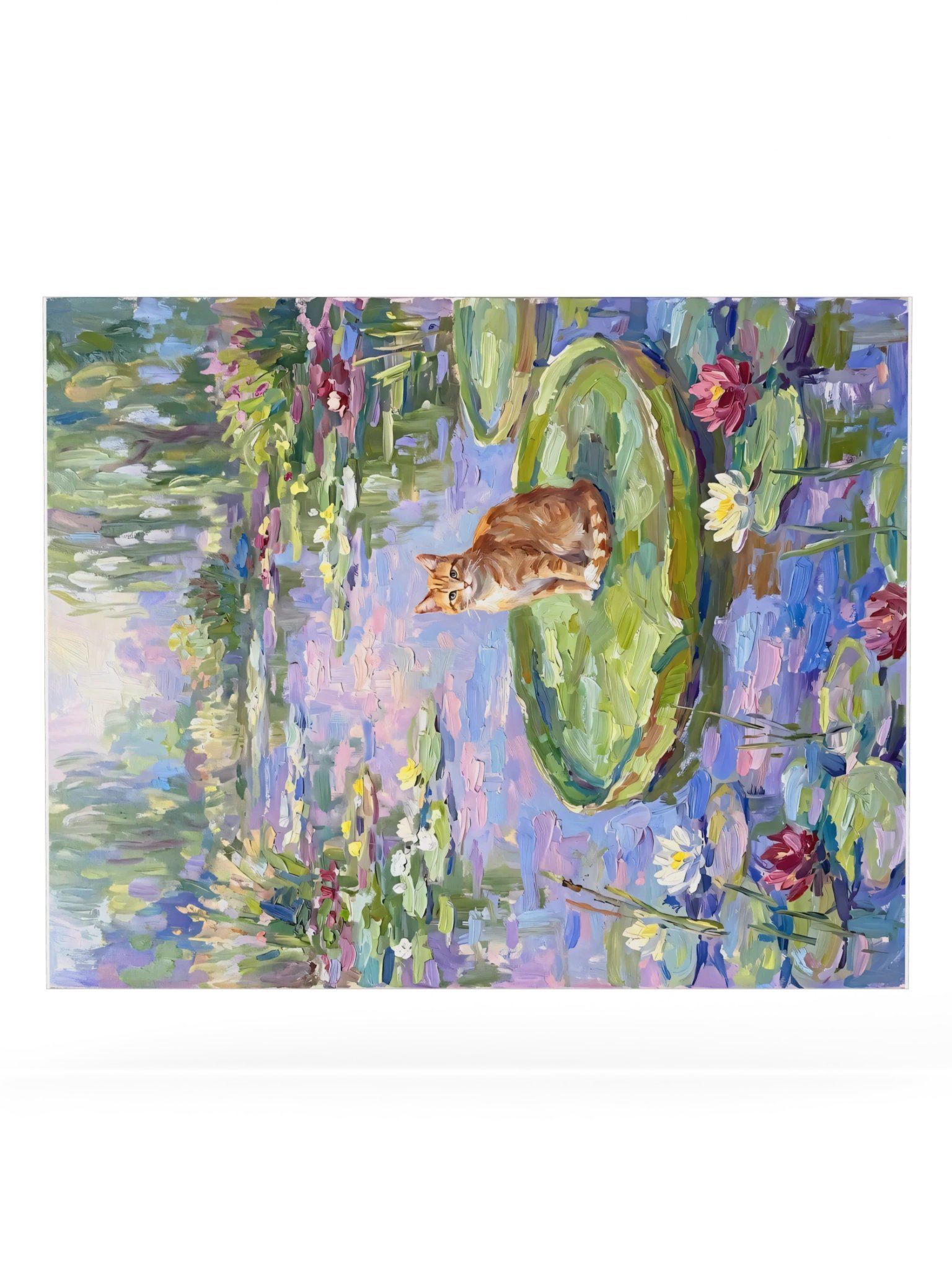 Water Lilies Cat Poster product image (20)