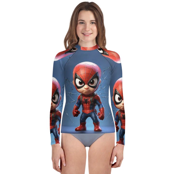 Blue spider man kids shirt product image (1)