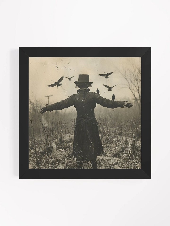 Human Scarecrow Black and White Framed Wall Art product image (3)