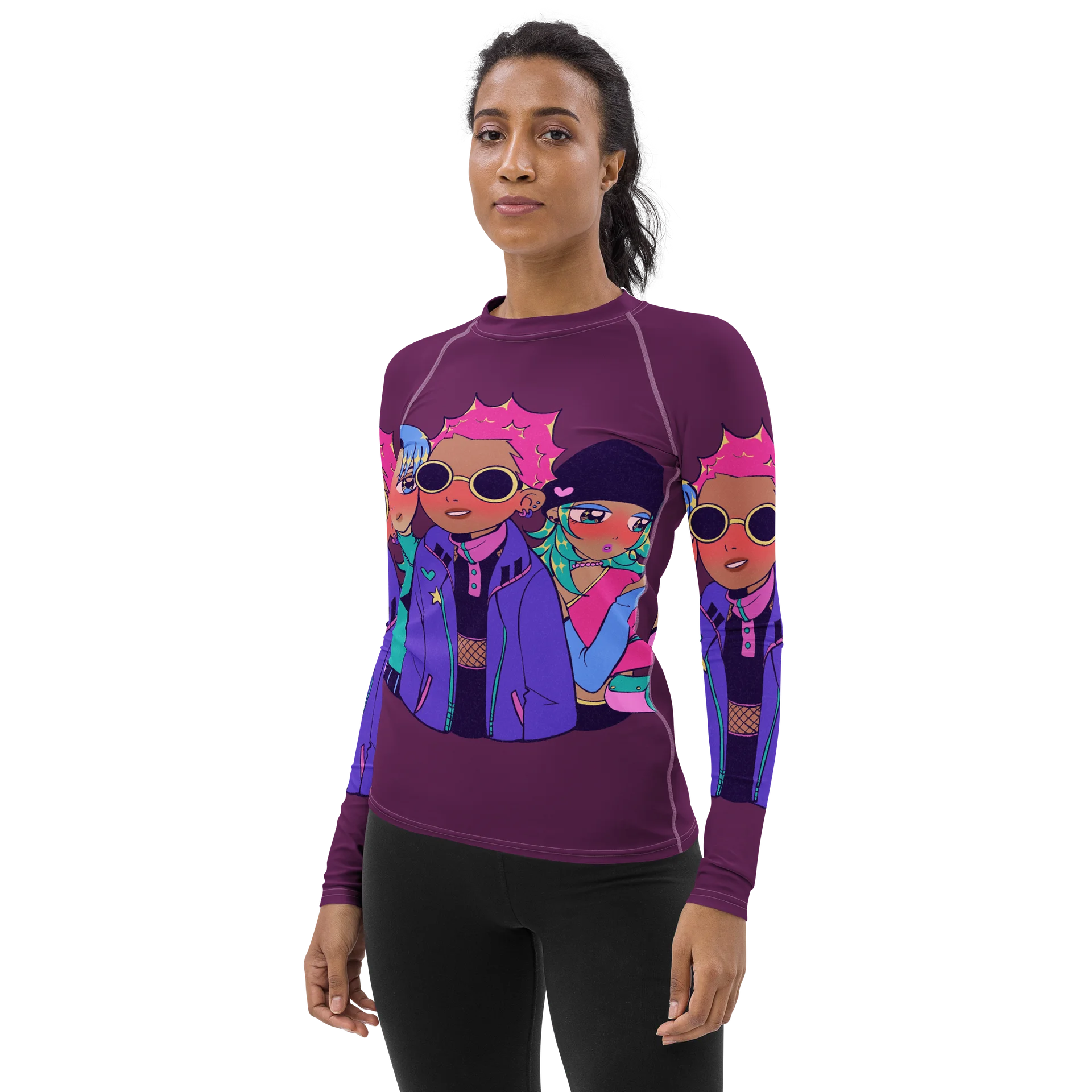 GreenLightStop Neon Crew Rash Guard product image (5)