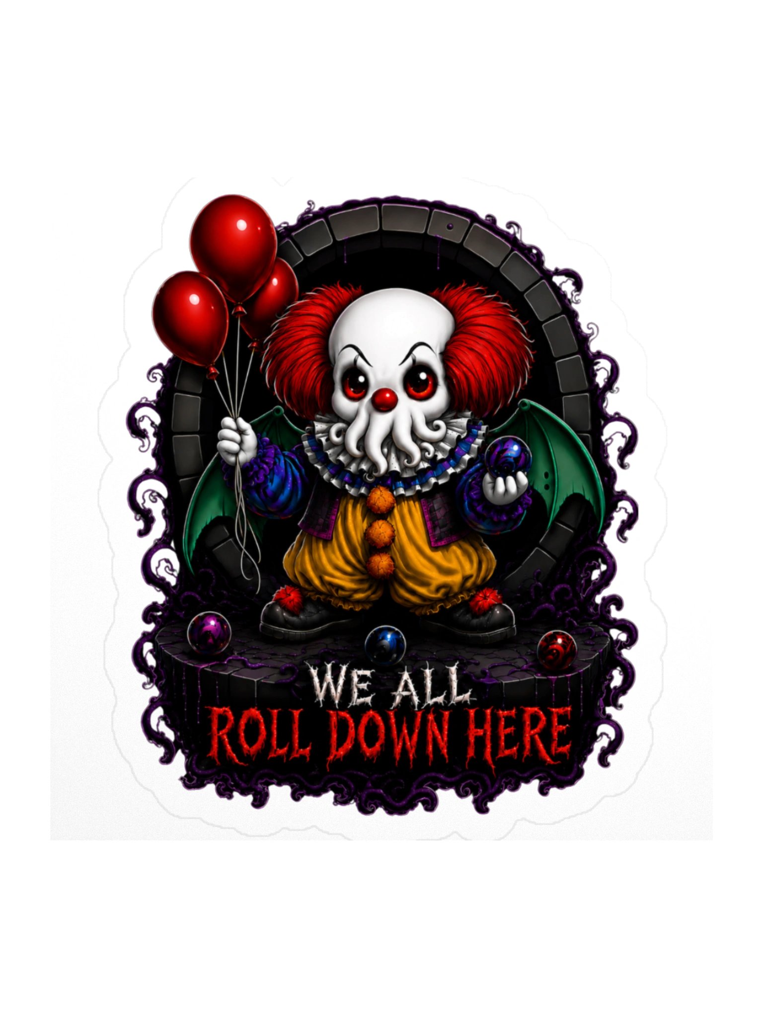 We All Roll Down Here Sticker product image (2)