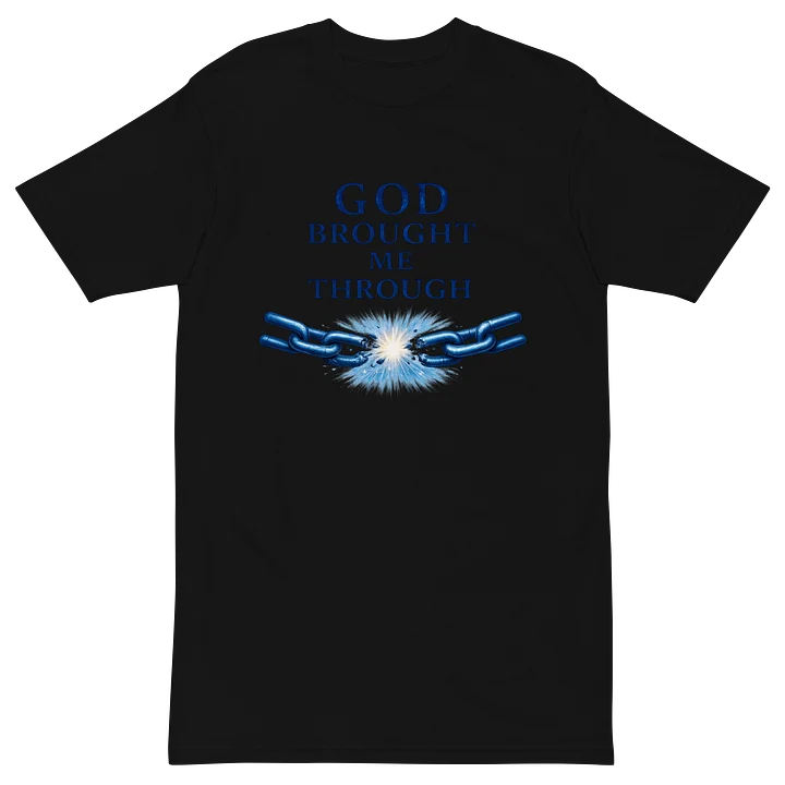 God Brought Me Through Black Tee product image (3)