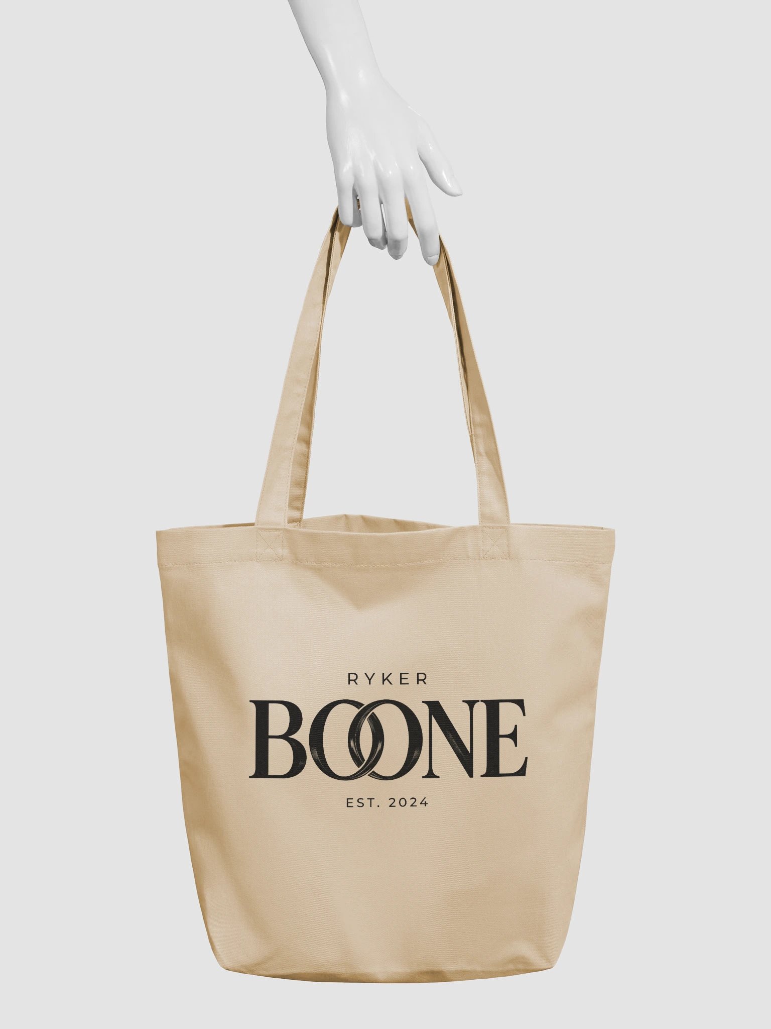 Ryker Boone "Barefoot on the Backroad" Eco-Friendly Tote Bag (Oyster/Black Logo) product image (3)