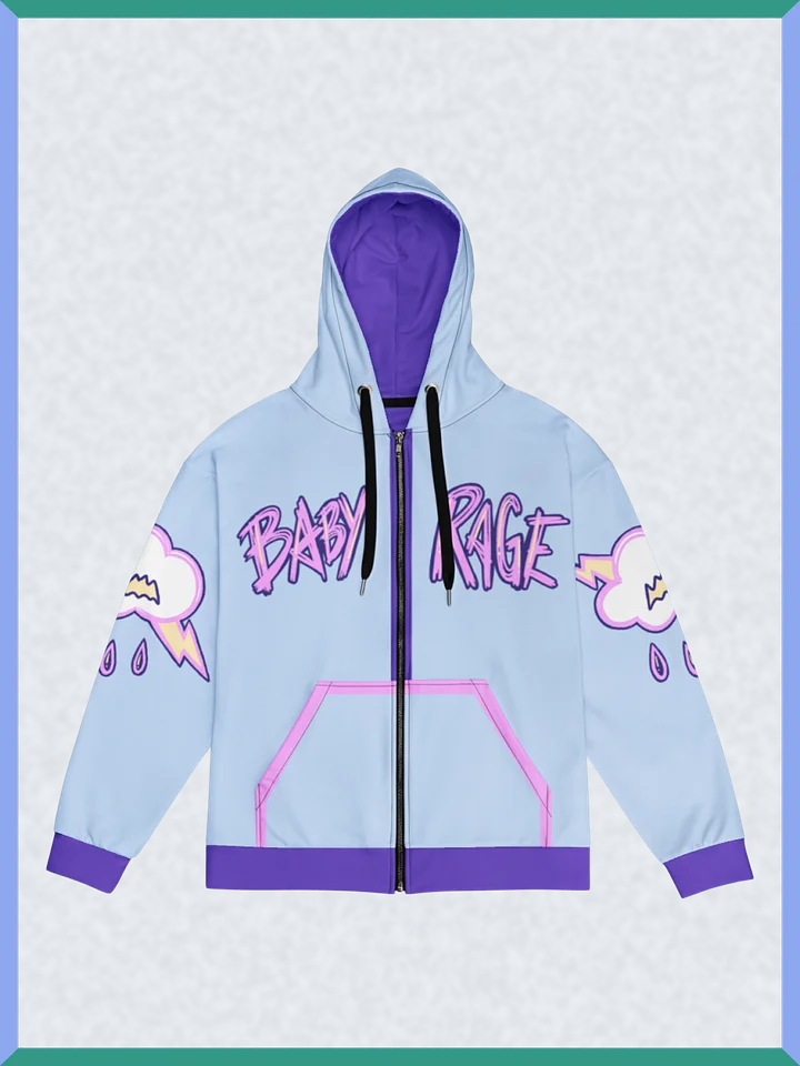 Baby Rage Pink Trim Pocket - Zipper Hoodie product image (1)