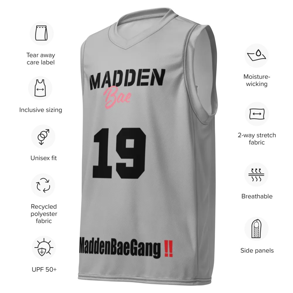 Madden Bae Jersey 👨‍🎨 (Gray + Black Logo) product image (5)