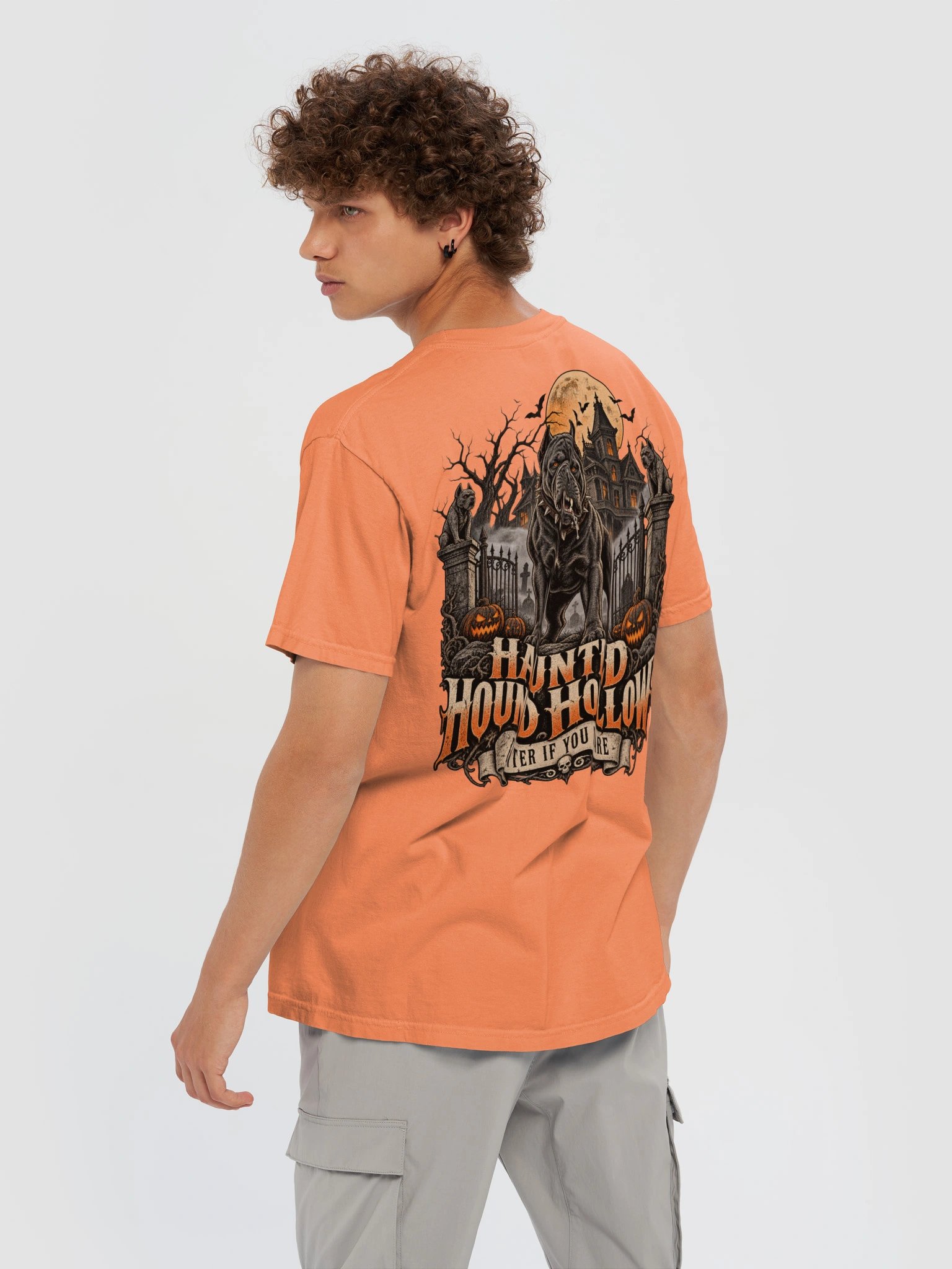 Haunted Hound Hollow Halloween Tee product image (59)