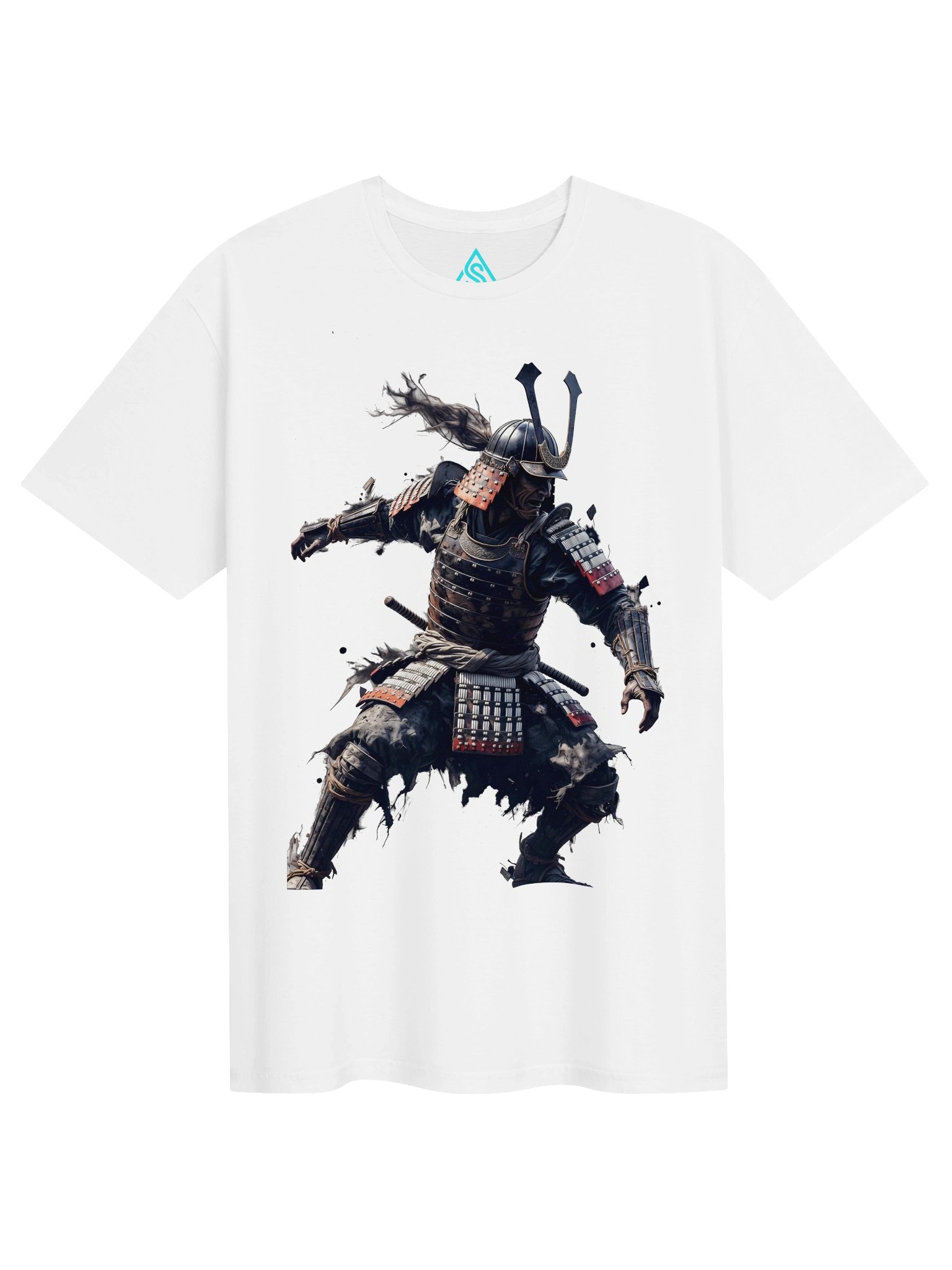 Shadow Ronin Sumi-e Tee — Black Ink on White product image (1)