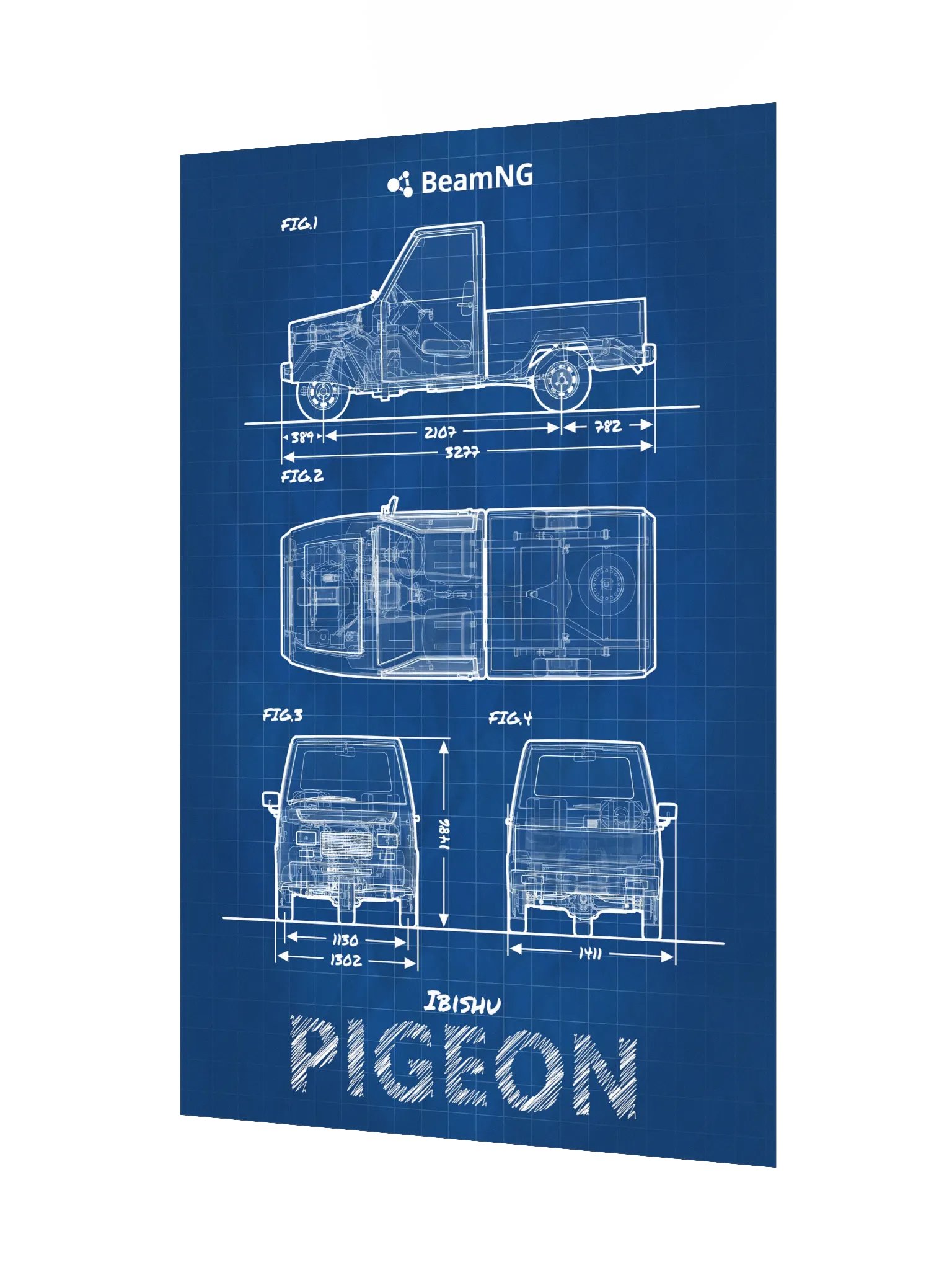 Ibishu Pigeon Blueprint Poster product image (3)