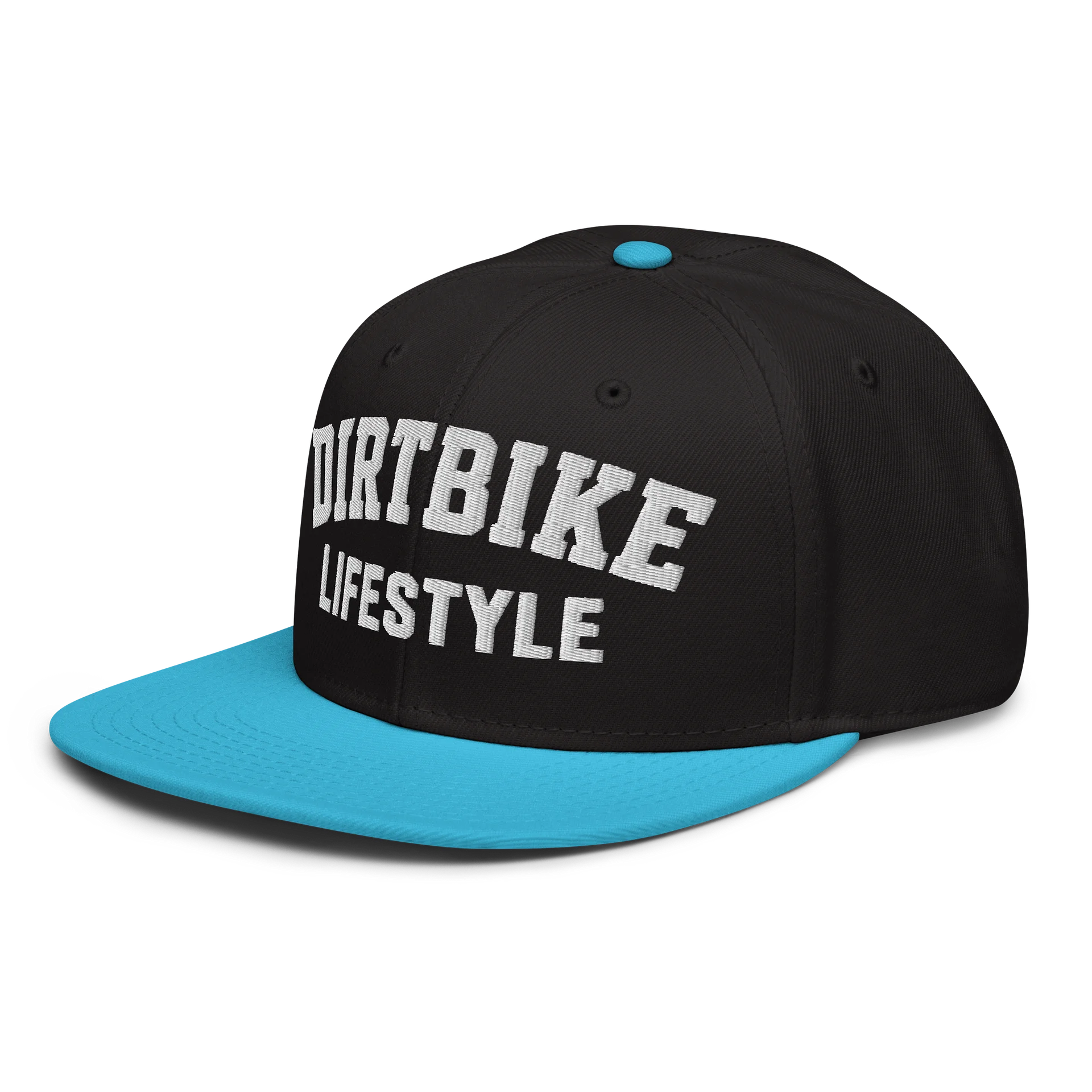 Dirtbike Lifestyle Stitch Snapback – White Edition product image (9)