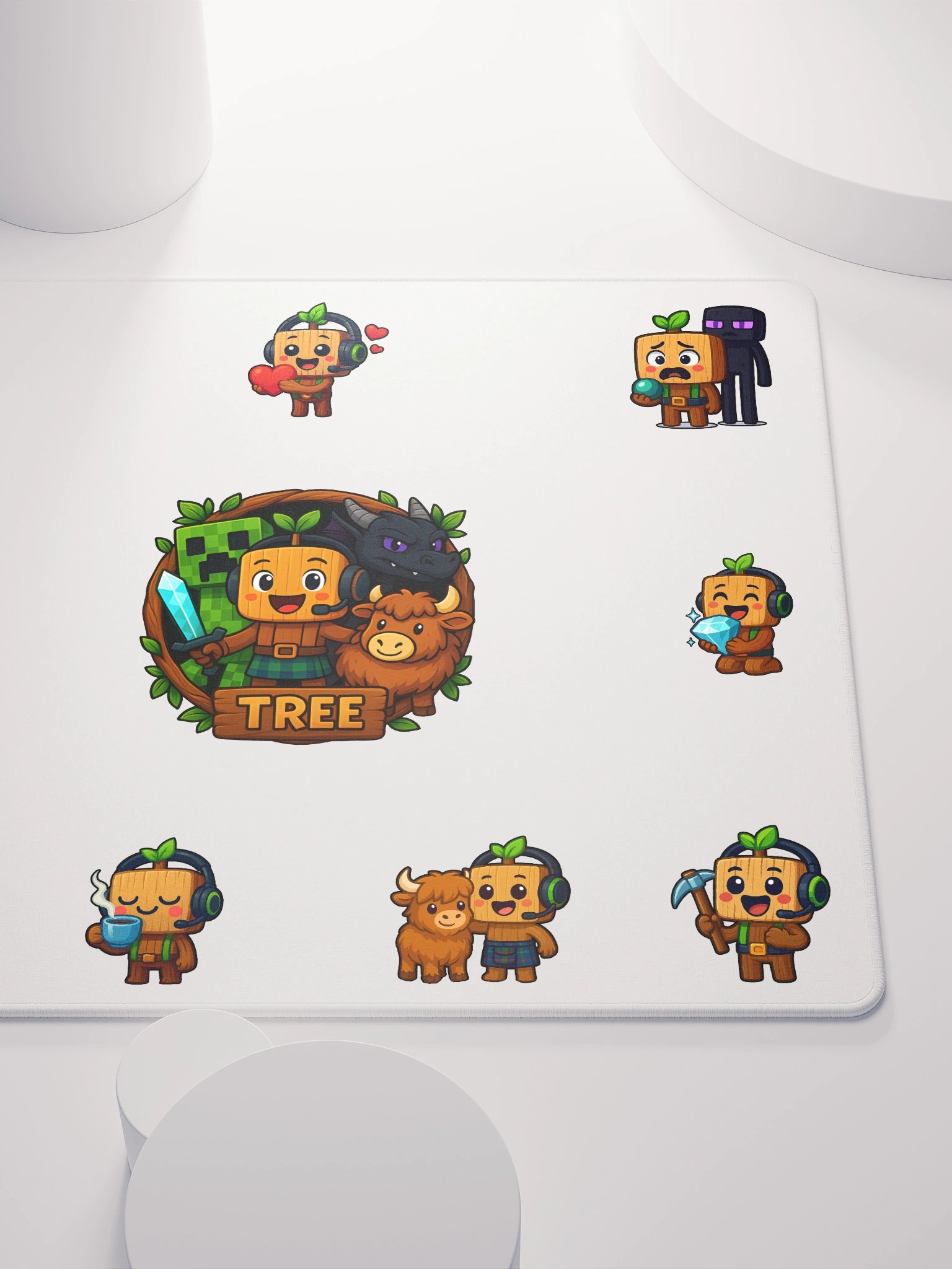 Tree Mouse Mat White product image (5)