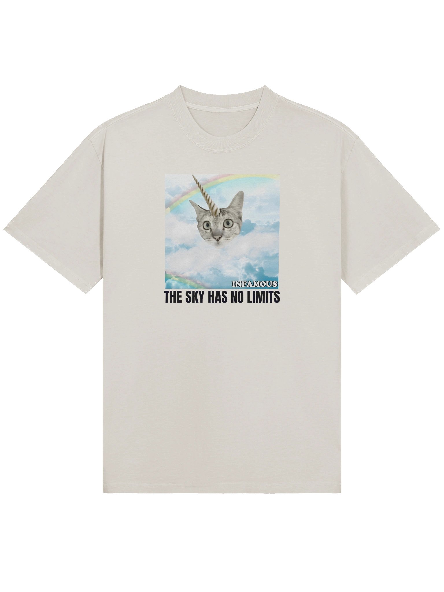 The Sky Has No Limits Oversized Tee - Cream product image (3)