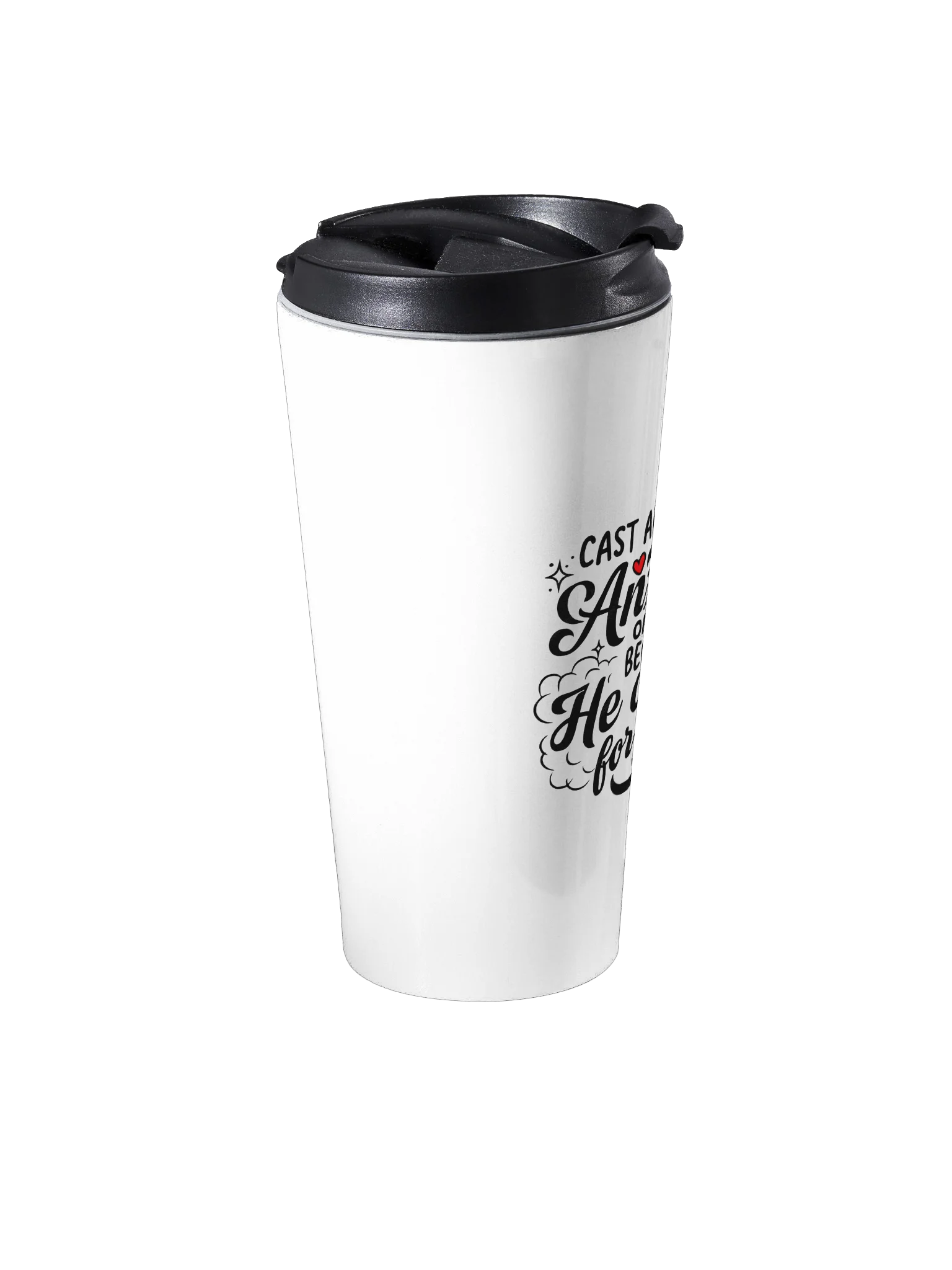 Cast All Your Anxiety Travel Mug — 1 Peter 5:7 product image (2)