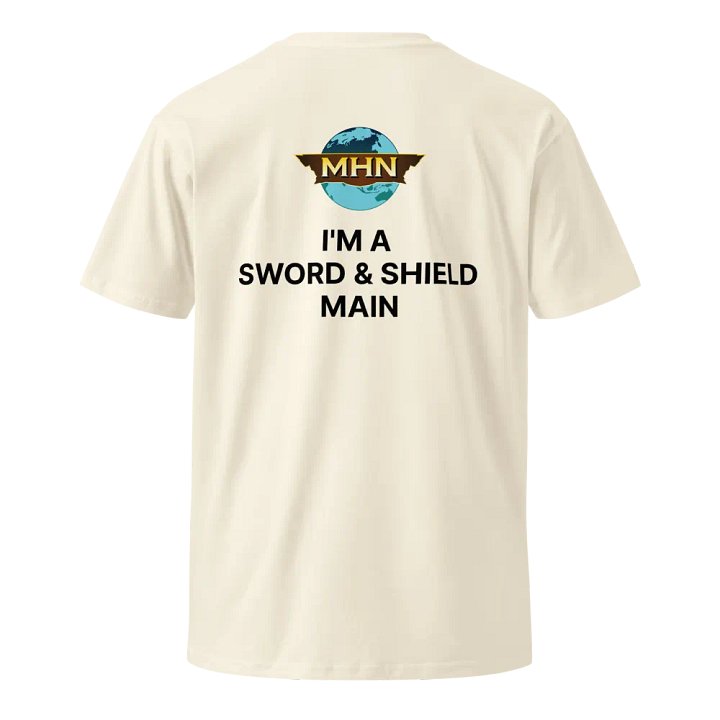 I'm A Sword And Shield Main MHN Emblem Unisex T-Shirt White/Natural product image (2)