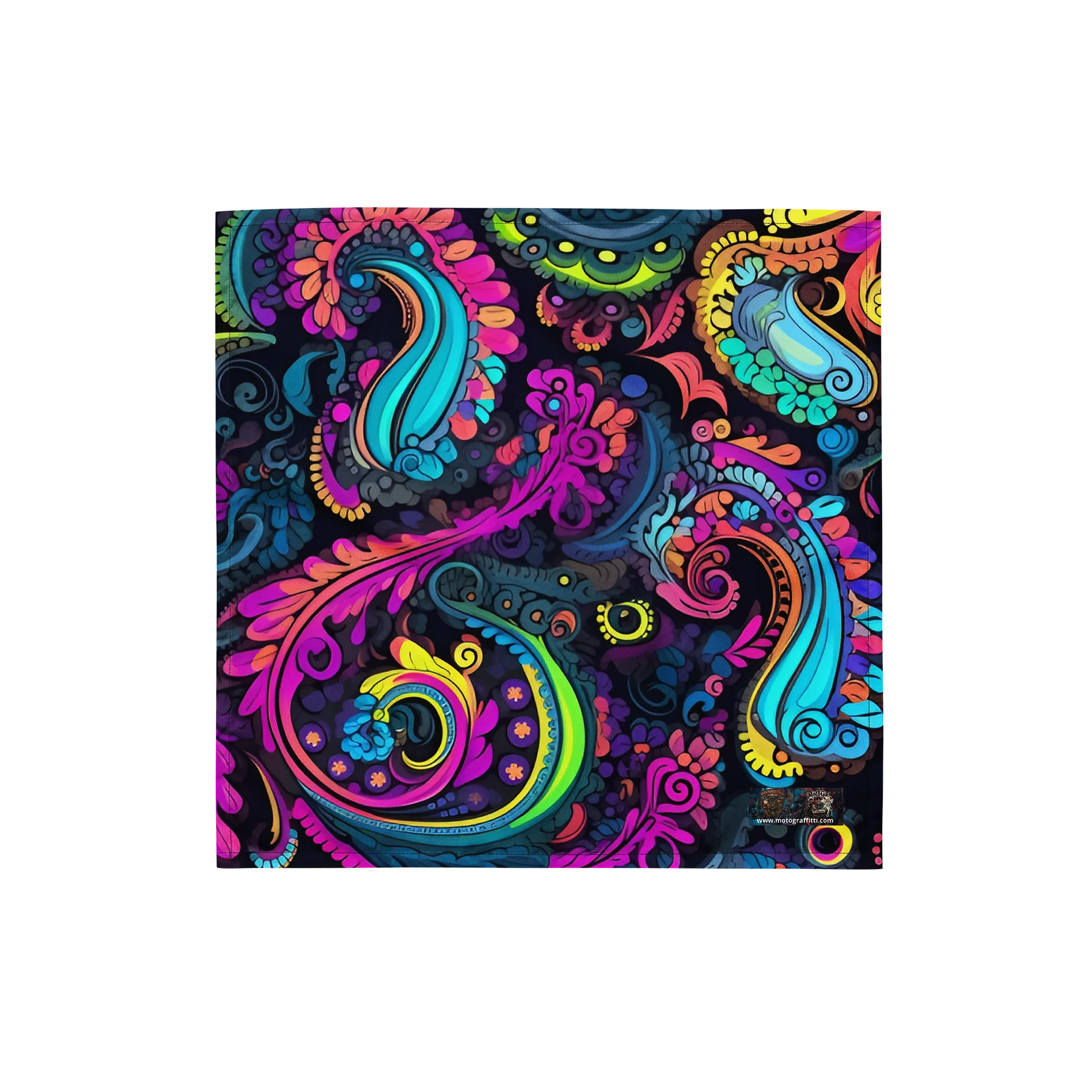 MötoGraffitti MötoGirl Neon Paisley Bandana product image (1)