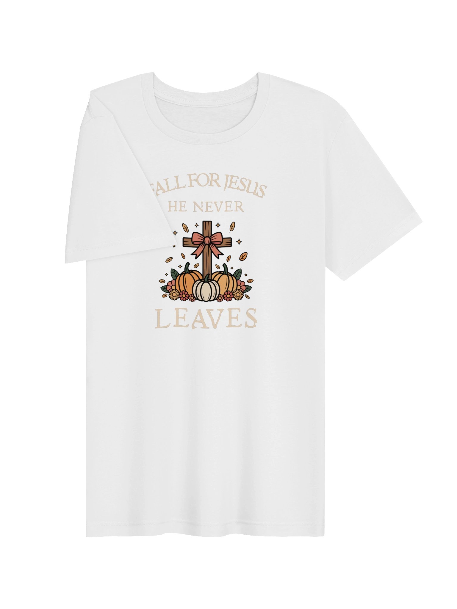 Fall for Jesus, He never Leaves T-Shirt product image (7)