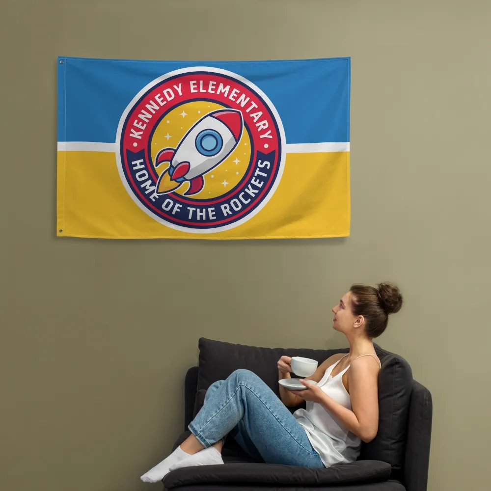 Kennedy Elementary Rocket Flag product image (12)