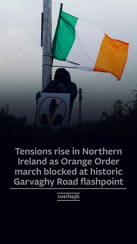 🇬🇧🇮🇪A court-approved Orange Order parade in Portadown, Northern Ireland, was blocked on Sunday (27 Sep) after thousands of pr...