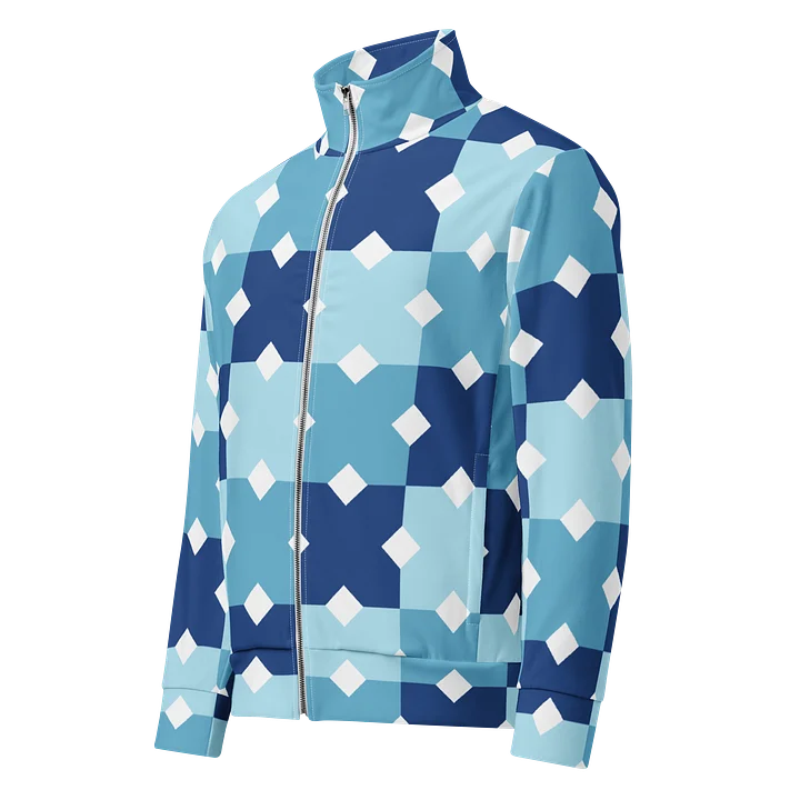 Blue Mosaic Print Track Jacket product image (1)