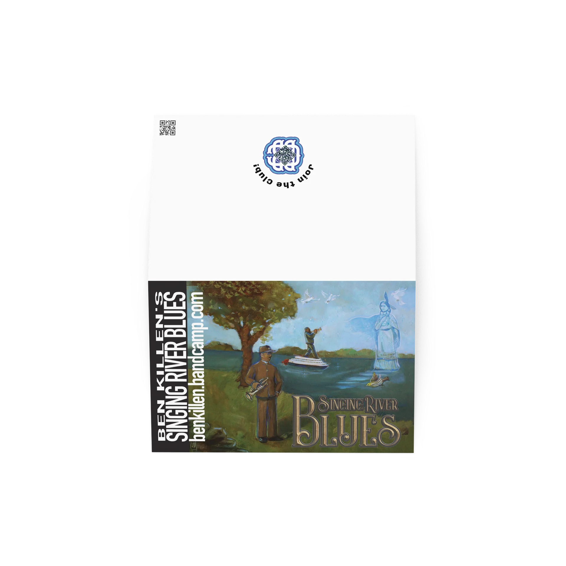 Singing River Blues Original Oil Album Art Greeting Card product image (4)