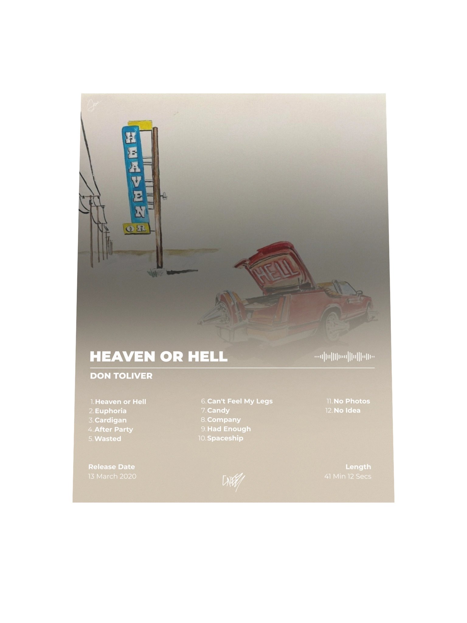 Heaven or Hell Don Toliver Album Poster product image (8)