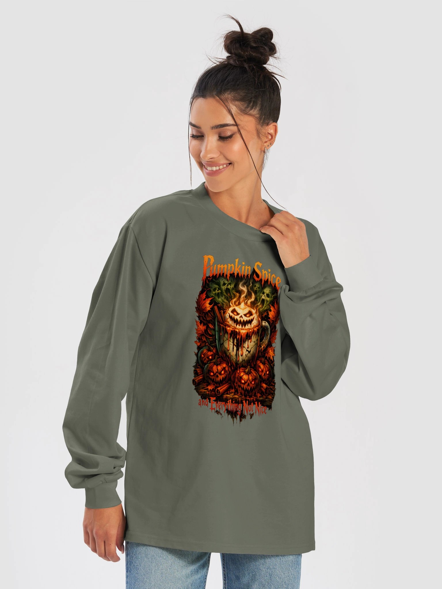 Pumpkin Spice & Everything Not Nice Halloween Tee product image (31)