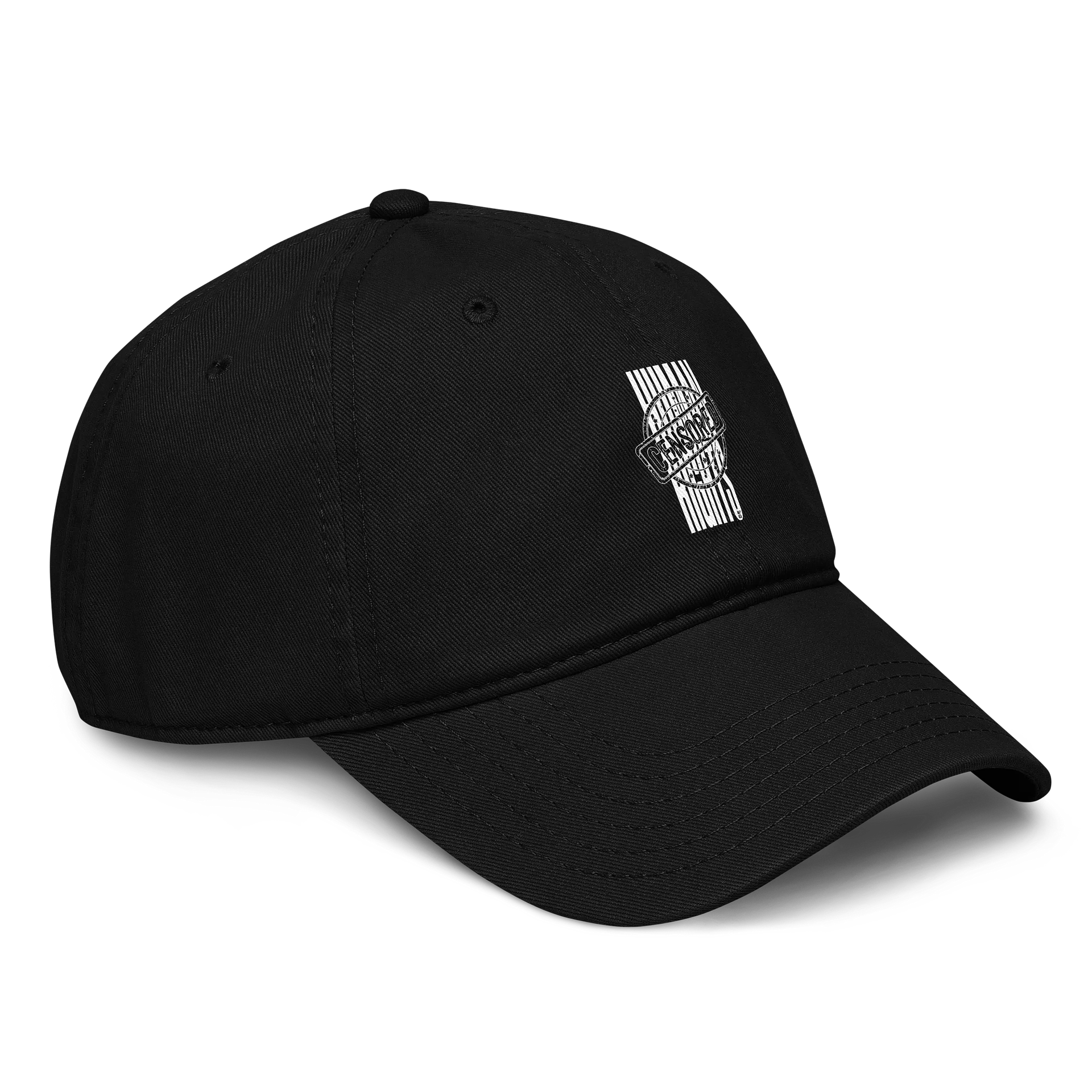 EQALL® Essentials Censored Human Rights 100% Cotton Baseball Cap_Black / White product image (4)