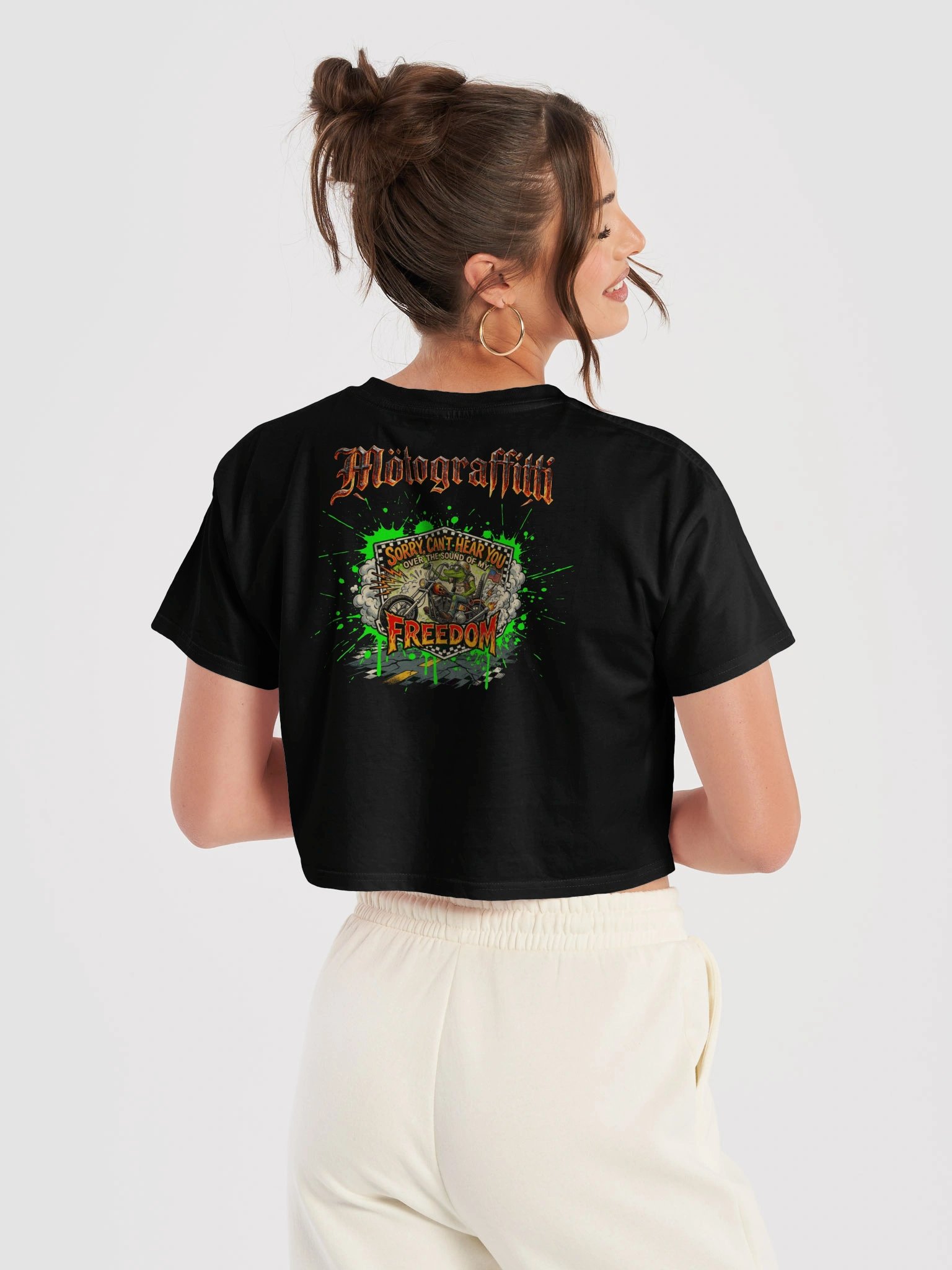 MötoGraffitti "Can't Hear You Over My Freedom" Crop Top product image (36)