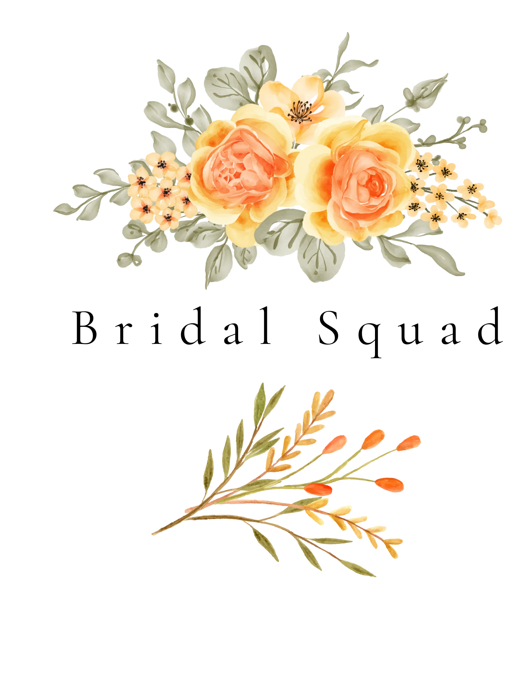 Bridal Squad T-Shirt 005 Yellow Roses Logo Dress product image (2)