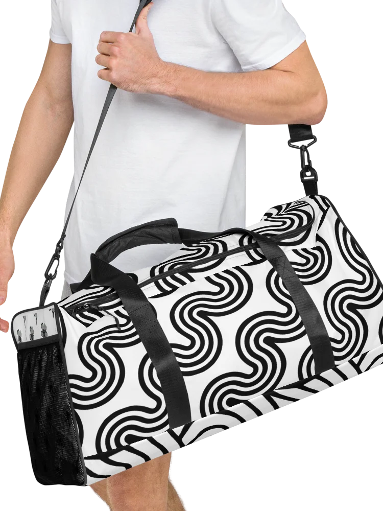 Monochrome Waves Duffel Bag product image (3)