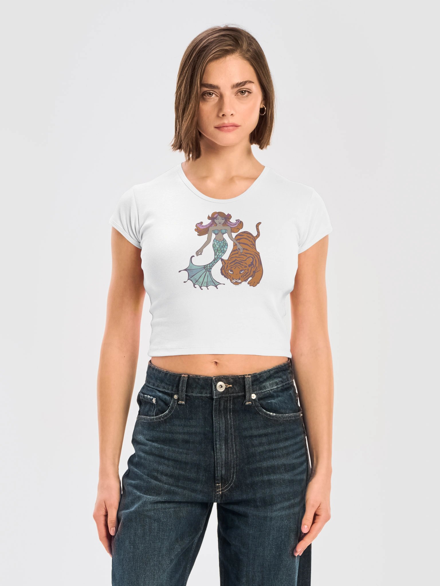 Mermaid Tiger Crop T-shirt product image (3)