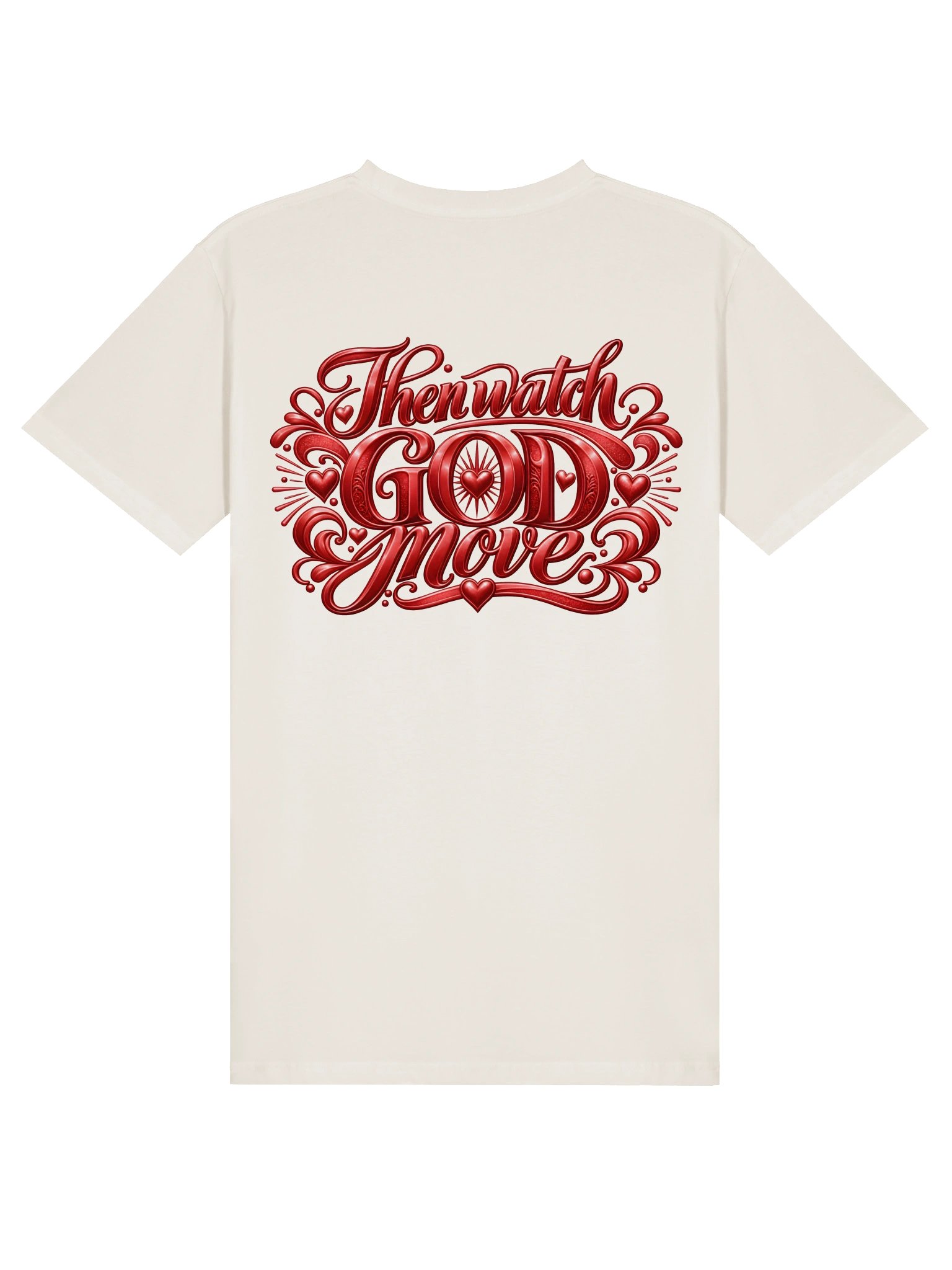 Red — Have a Heart-to-Heart with Jesus | Then Watch GOD Move Red Christian Premium Unisex T-Shirt product image (2)