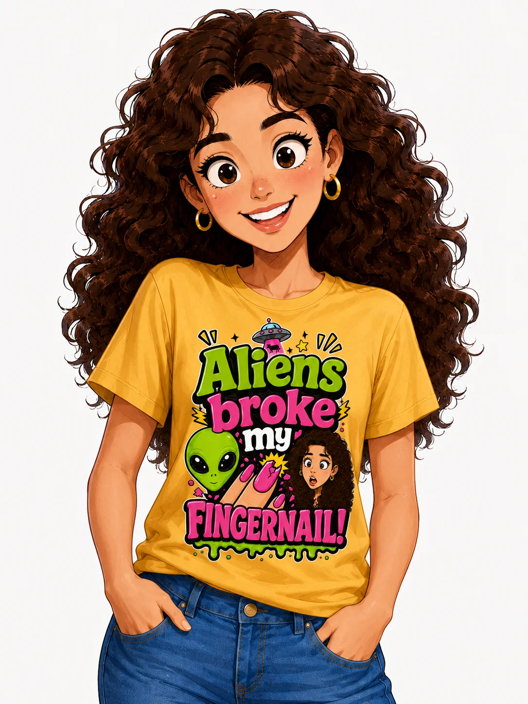 Aliens Broke My Fingernail Tee product image (28)