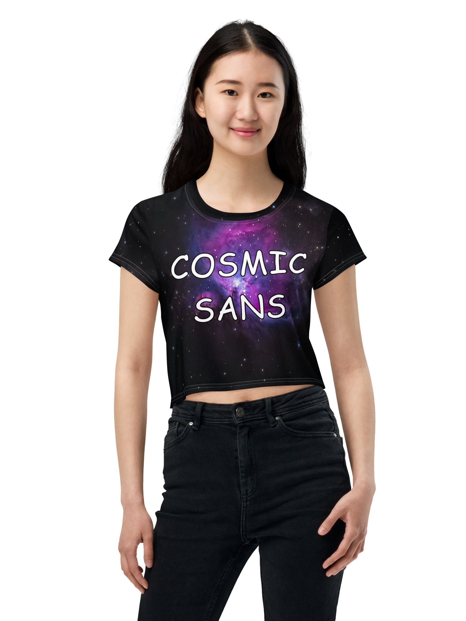 Cosmic Sans crop tee product image (2)