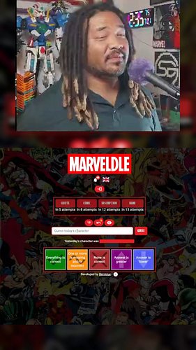 Comic Marveldle for June 30! Not much to say because there's not much to watch! #comics #marvel #marveldle