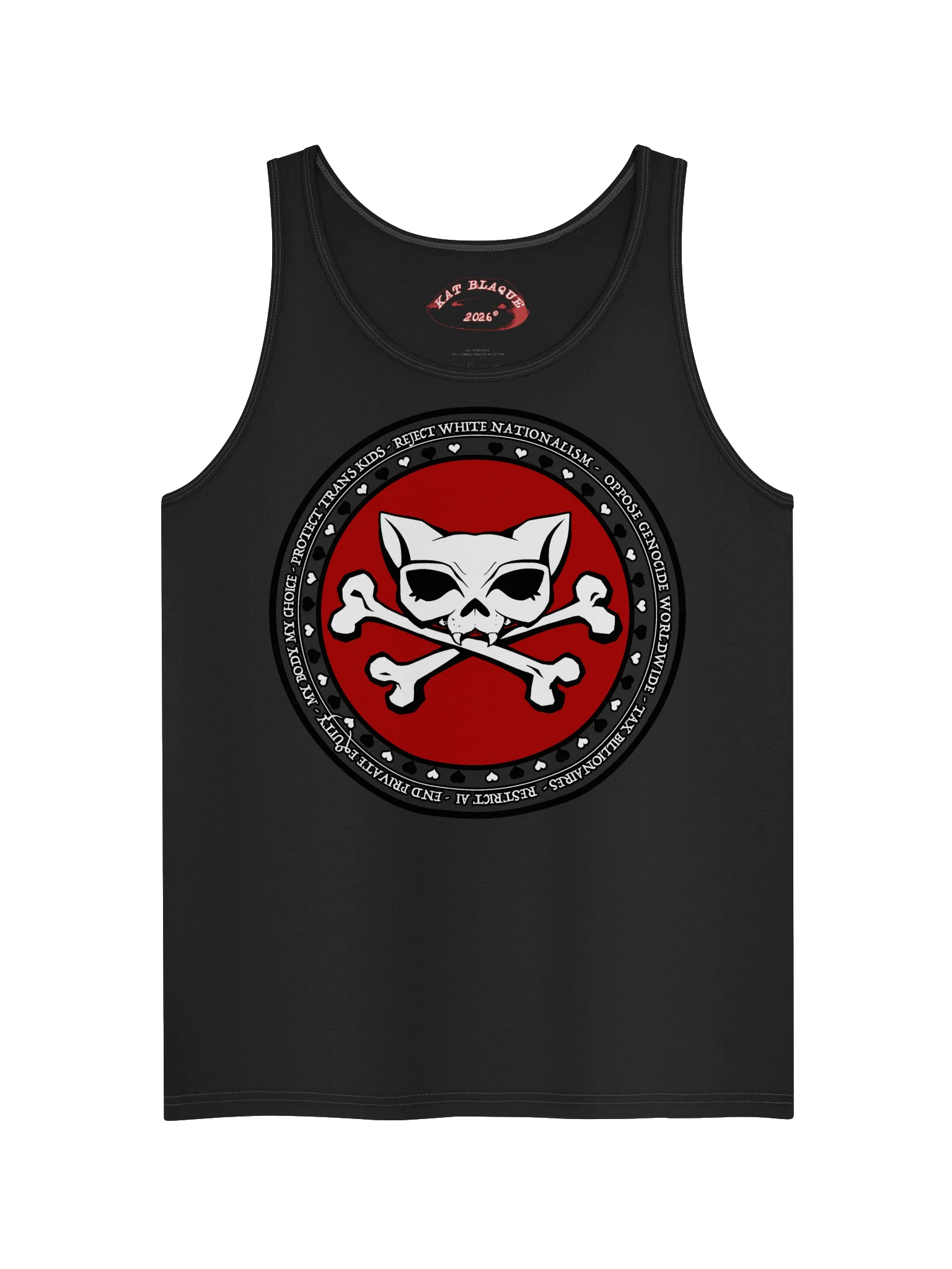 My Politics Red Kat Skull Tee product image (1)