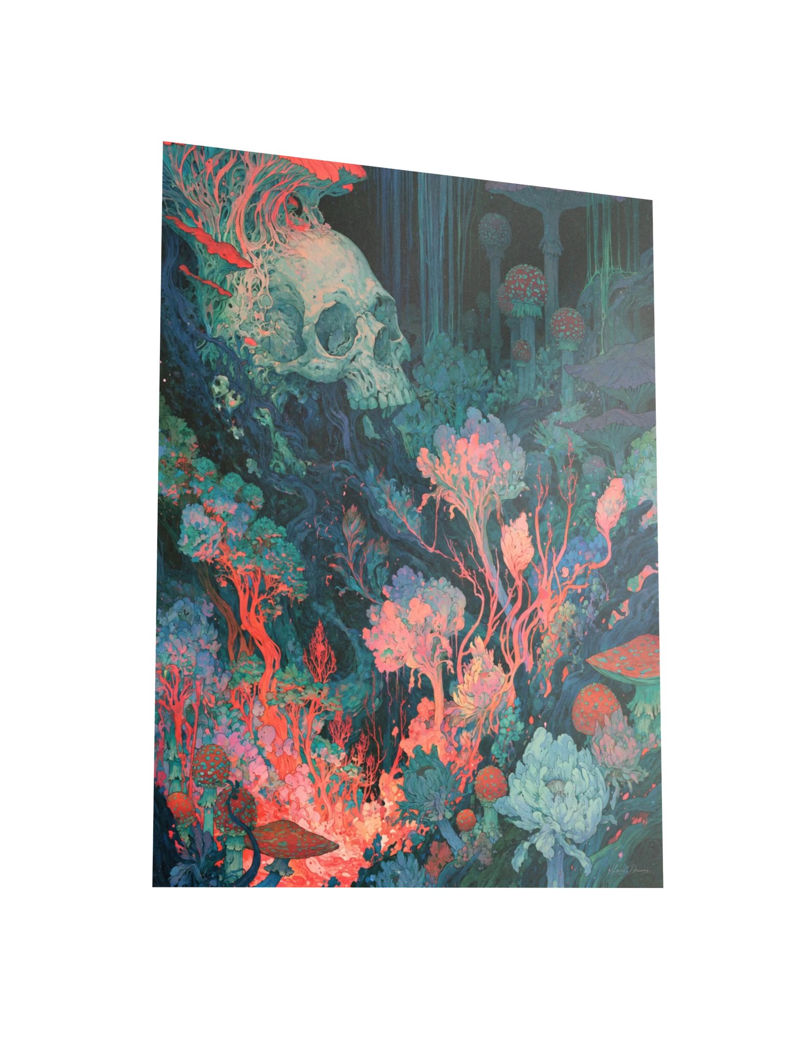 Mushroom Skull Art Print — Skull in the Mushroom Garden product image (7)