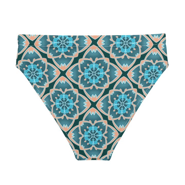 Beautiful Green Pillow Pattern High Waisted Bikini Bottom product image (2)