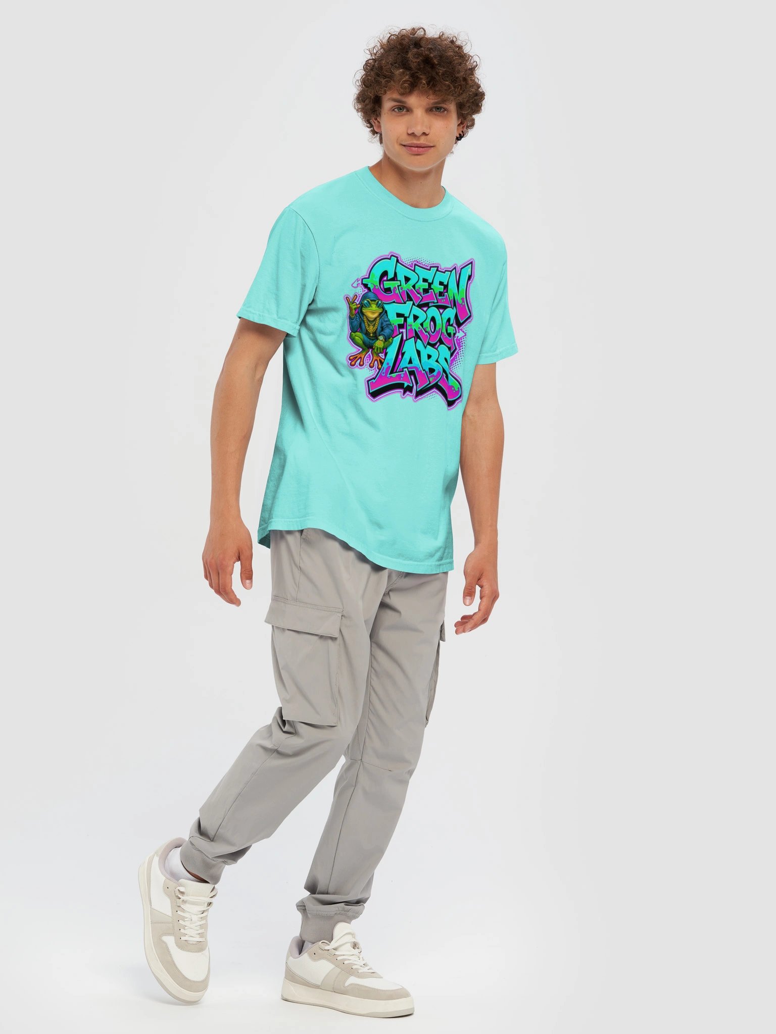 Green Frog Labs Graffiti Logo - Neon Frog Scientist Tee product image (7)