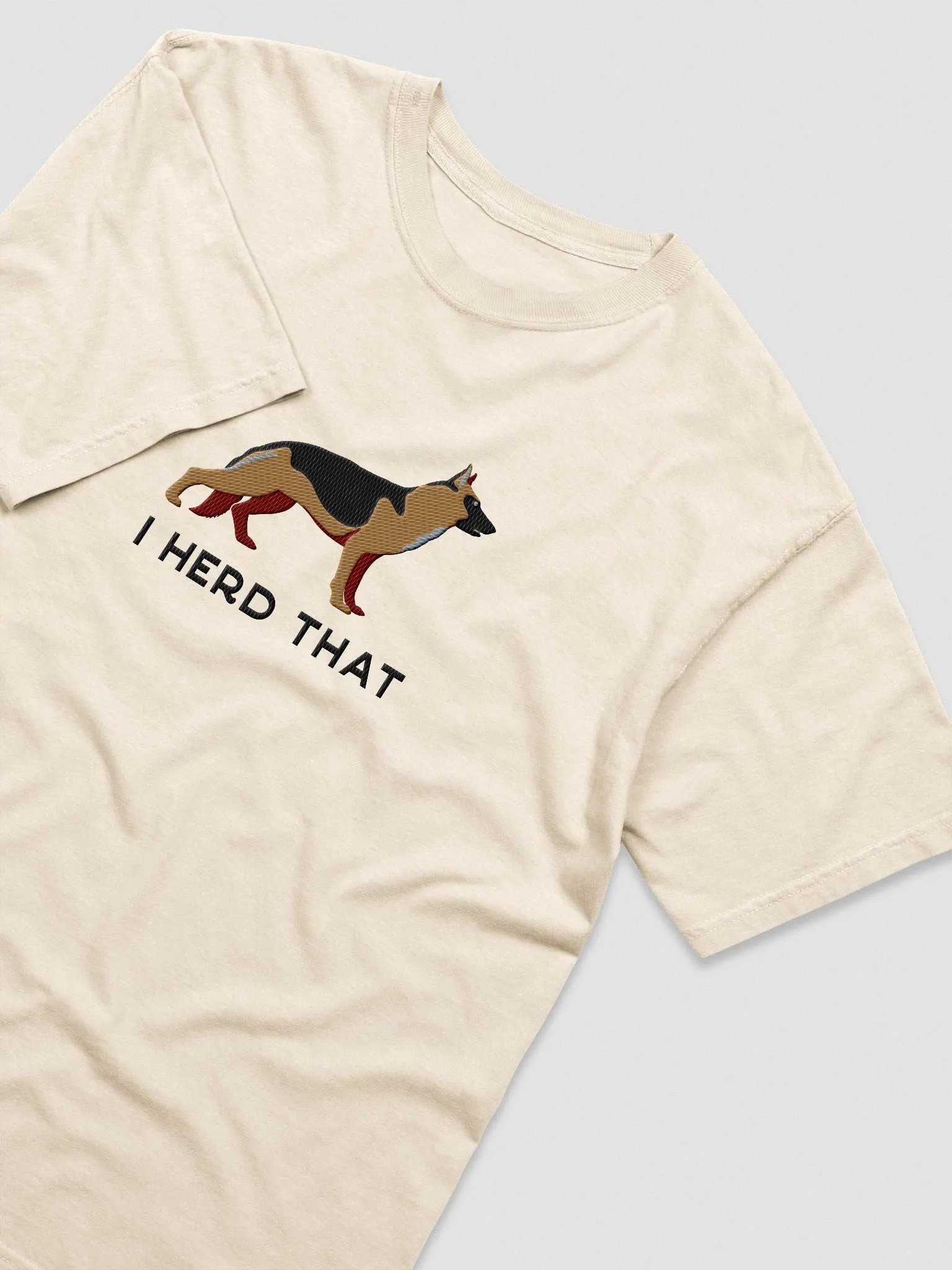 I Herd That T-Shirt(Embroidered) of a German Shepherd product image (9)
