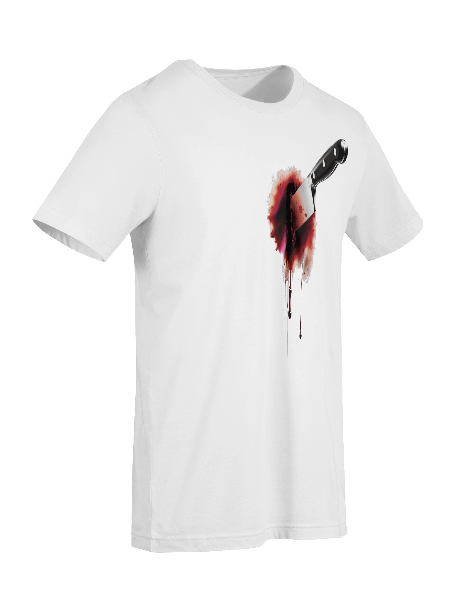 Bloody Knife Shirt Halloween Horror Blood Splatter Stab Wound Slasher Gore Costume product image (10)