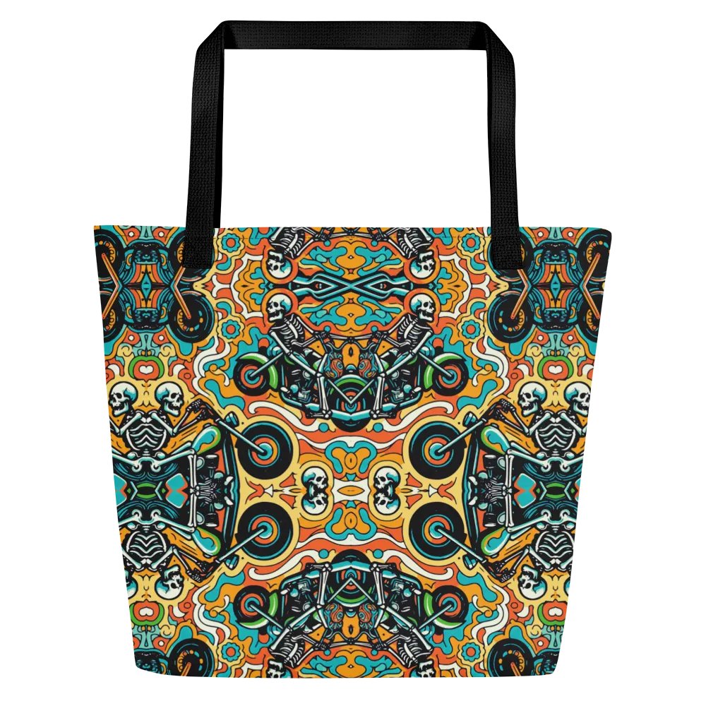Skeletons On Motorcycles Print Tote Bag product image (2)