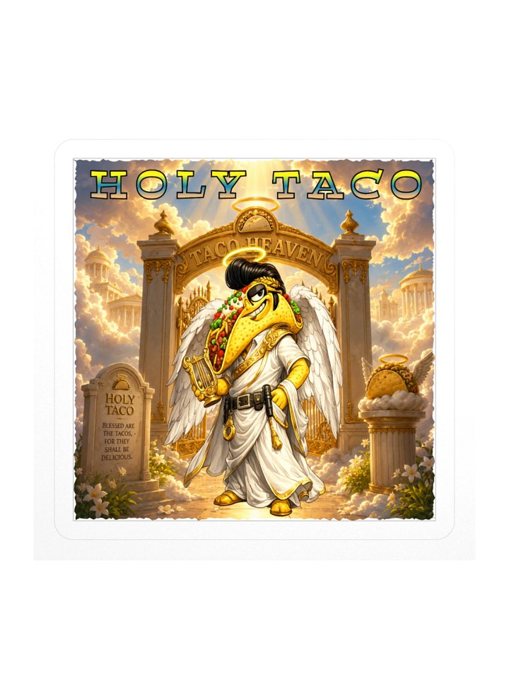 Holy Taco Heaven Kiss Cut Sticker - The Taco Family product image (3)