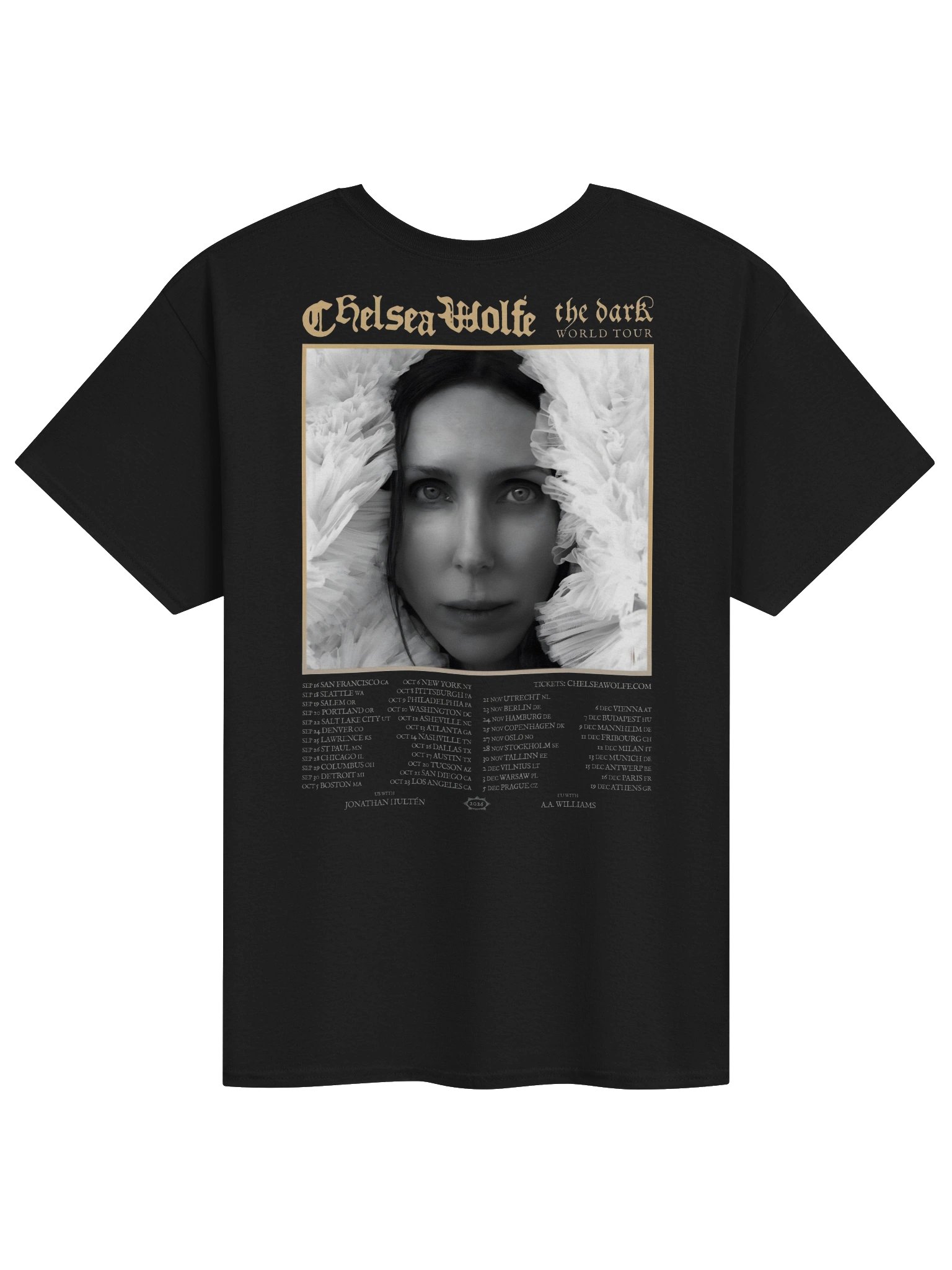 Chelsea Wolfe The Dark Tour 2026 Merch T-Shirt product image (2)
