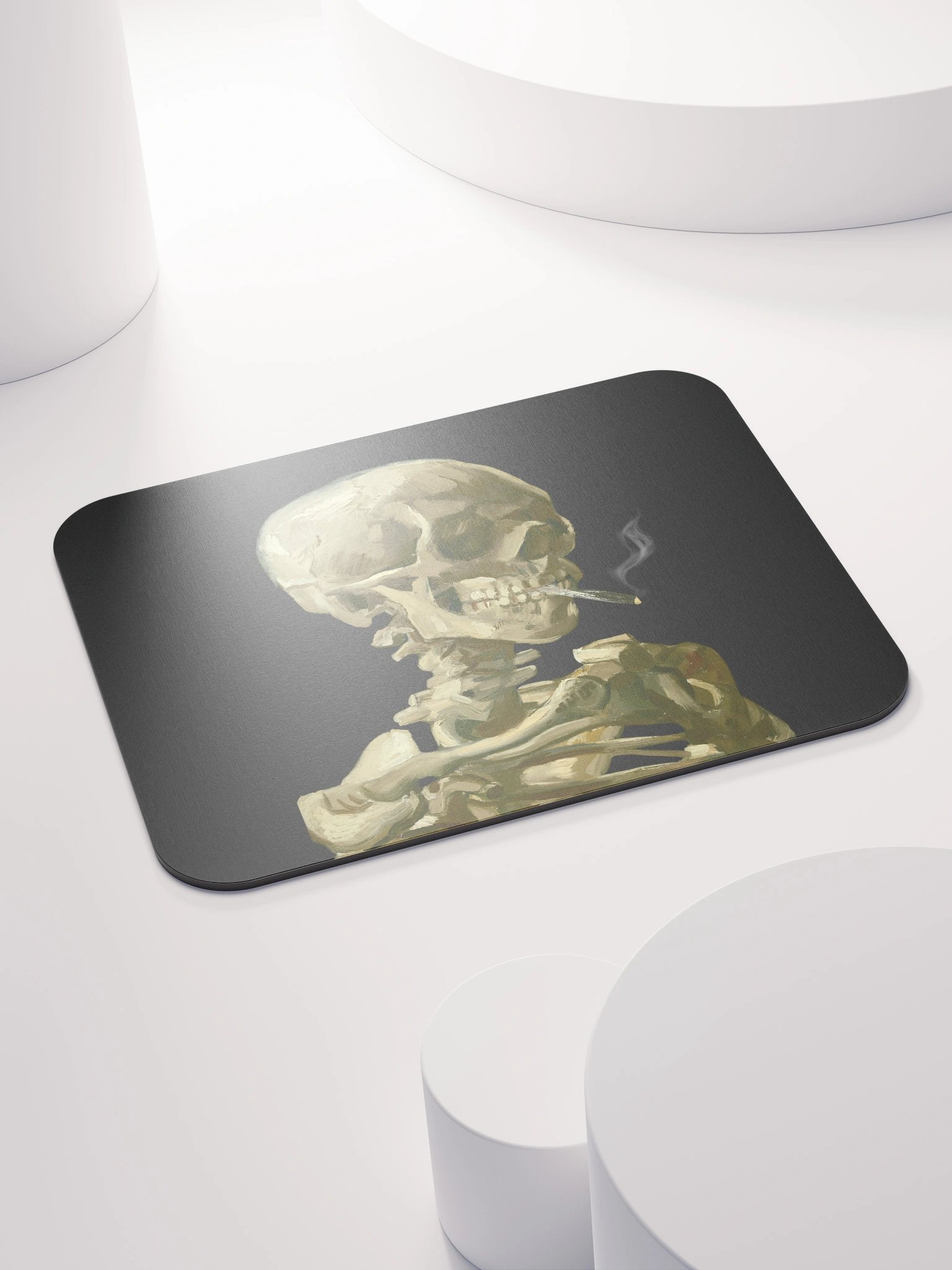 Van Gogh – Skull of a Skeleton with a Burning Cigarette Mouse Pad product image (4)