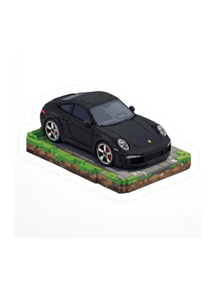 Black Porsche 911 Carrera Sticker (Pixel, Retro, Minecraft) product image (1)