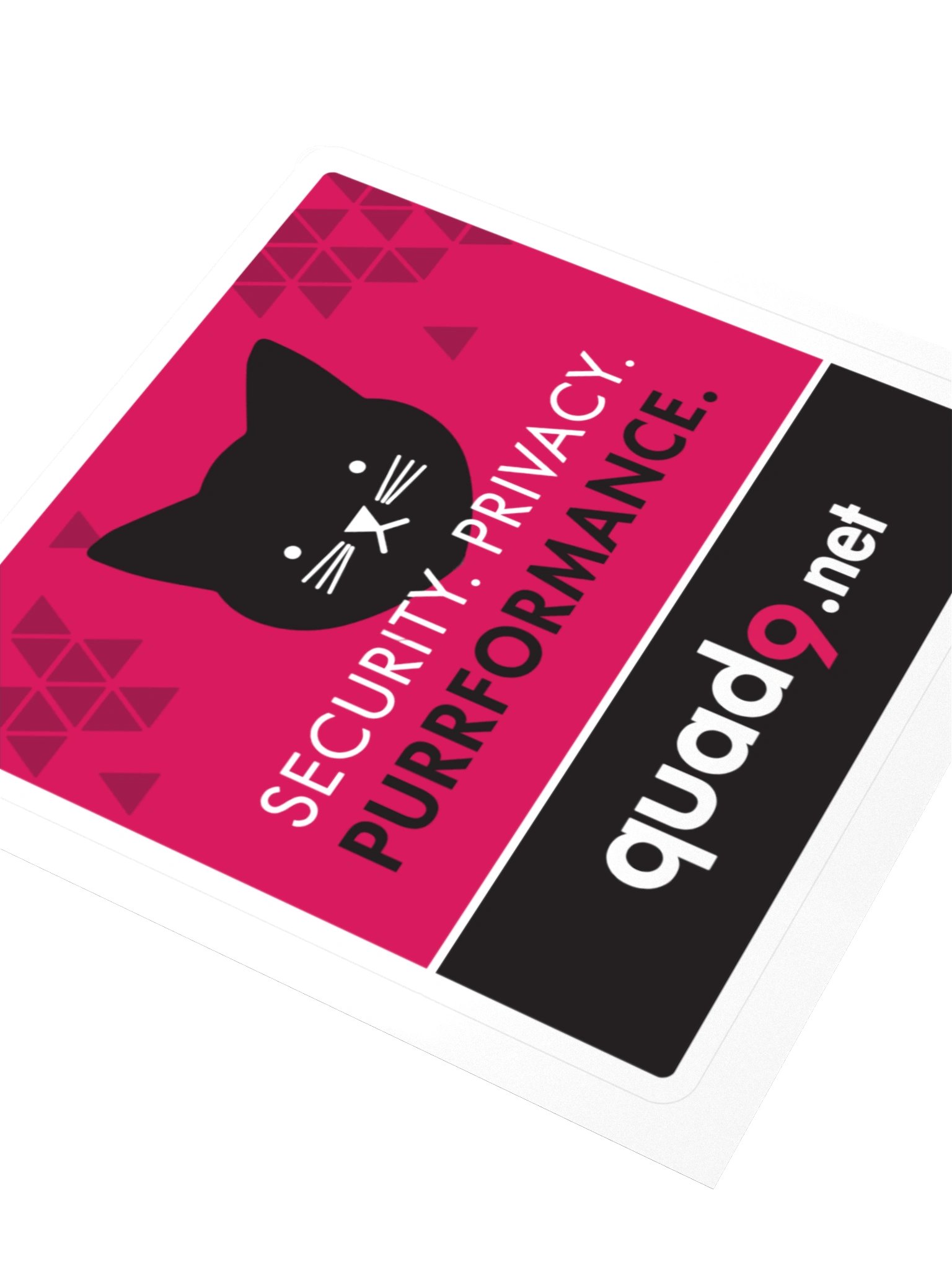 "Security. Privacy. Purrformance." Sticker product image (3)